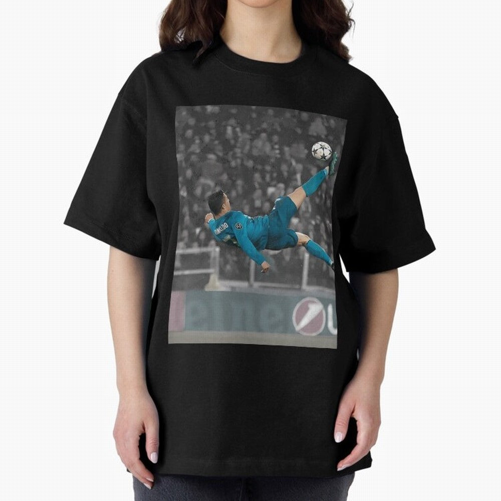 C Ronaldo Poster	 Oversized T-Shirt Represent Football Lovers during Match Day Hype around FIFA World Cup 2026 USA Canada Mexico, Neymar, Brazil, Football Passion, Legendary Performances, Festival Vibes and Supporter Community; Perfect for