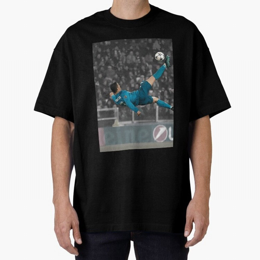 C Ronaldo Poster	 Oversized T-Shirt Represent Football Lovers during Match Day Hype around FIFA World Cup 2026 USA Canada Mexico, Neymar, Brazil, Football Passion, Legendary Performances, Festival Vibes and Supporter Community; Perfect for