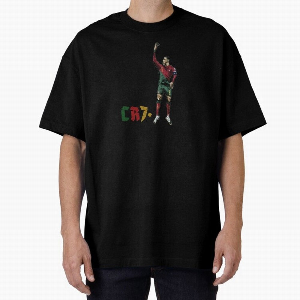 CR7. Oversized T-Shirt Celebrate Soccer Greatness during Match Day Hype around FIFA World Cup 2026 USA Canada Mexico, Cristiano Ronaldo, Haaland and CR7, Brazil, Worldwide Fan Energy, Dramatic Goals, Stadium Lights and Championship Celebrations;