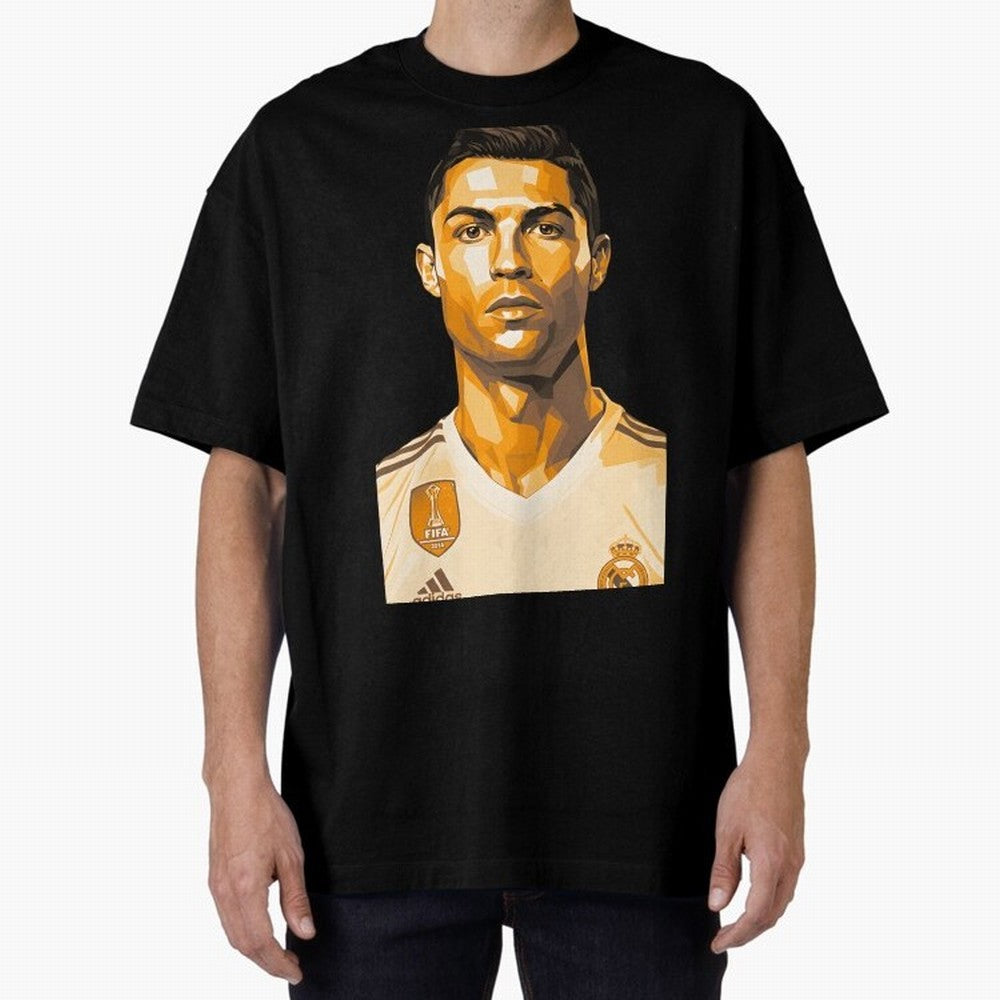 Ronaldo Oversized T-Shirt Show Championship Spirit for FIFA World Cup 2026 USA Canada Mexico for Fans of Cristiano Ronaldo, Haaland and CR7 and Portugal, Spain and Germany, Bringing Stadium Memories, Football Loyalty, International Chants and