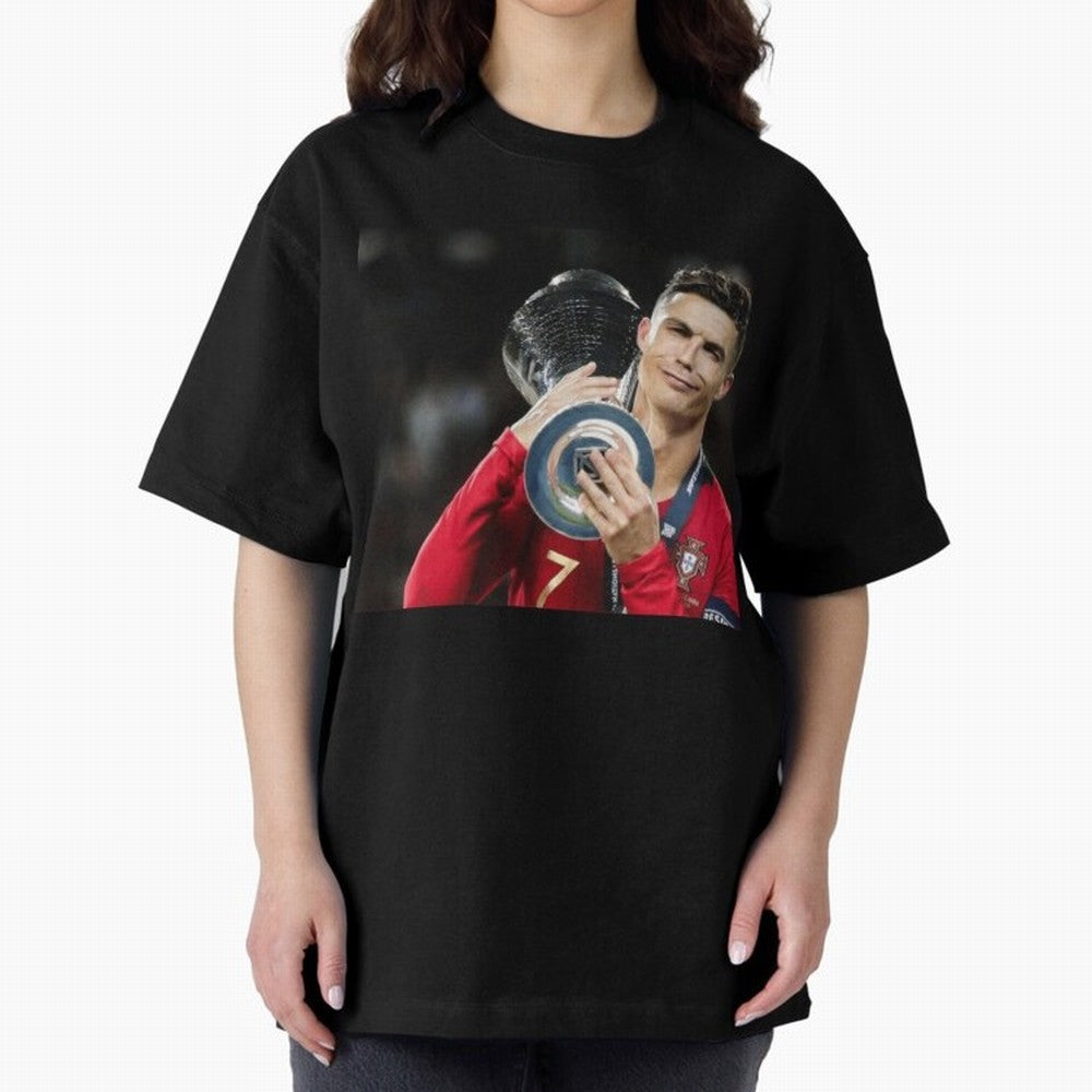 Ronaldo Oversized T-Shirt Embrace FIFA World Cup 2026 USA Canada Mexico for Fans of Messi, CR7 and Mbappe and Brazil, Bringing Stadium Chants, National Pride, Trophy Dreams and Unforgettable Football Memories; Created for Match Day Parties, Soccer