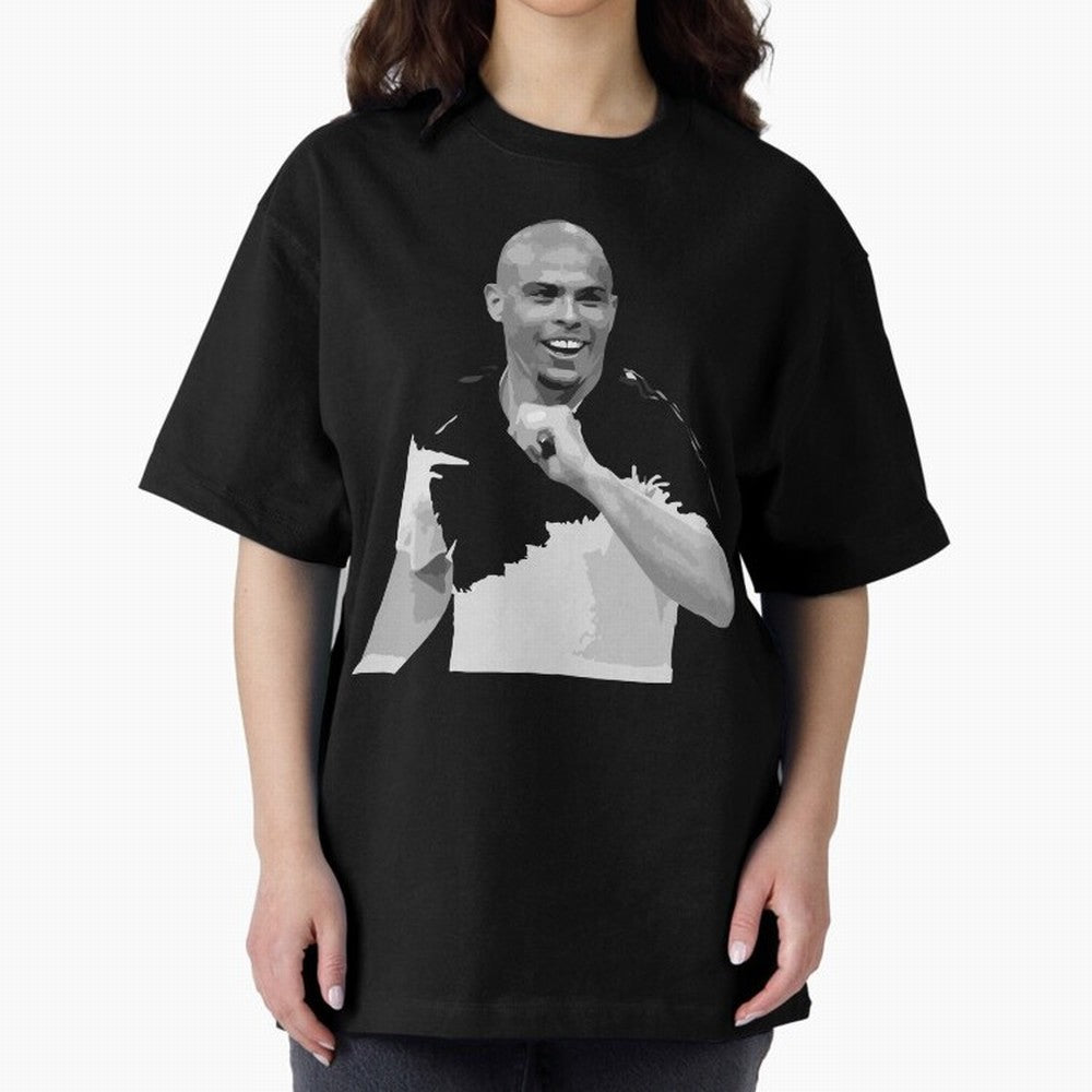 R9 Ronaldo Oversized T-Shirt Follow Every Goal of FIFA World Cup 2026 Group Stage for Fans of Neymar and Brazil, Portugal and Argentina, Bringing Championship Spirit, Famous Goals, Roaring Crowds and International Football Unity; Perfect for