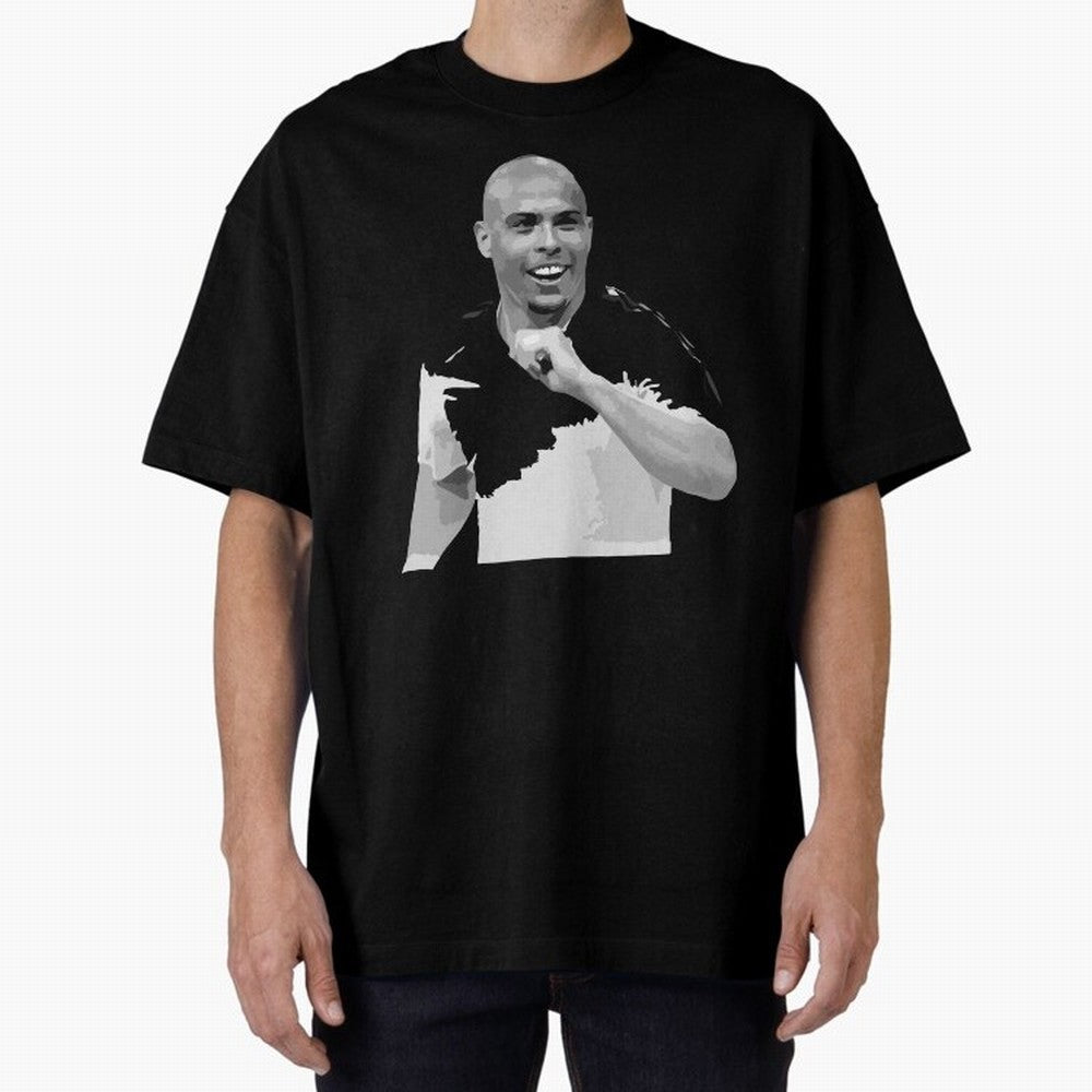R9 Ronaldo Oversized T-Shirt Follow Every Goal of FIFA World Cup 2026 Group Stage for Fans of Neymar and Brazil, Portugal and Argentina, Bringing Championship Spirit, Famous Goals, Roaring Crowds and International Football Unity; Perfect for