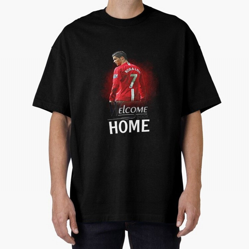 Cristiano Ronaldo welcome back - Manchester Oversized T-Shirt Capture the FIFA World Cup 2026 Group Stage Journey through Neymar, Haaland and Cristiano Ronaldo Highlights, Portugal Pride, Stadium Chants, National Pride, Trophy Dreams and