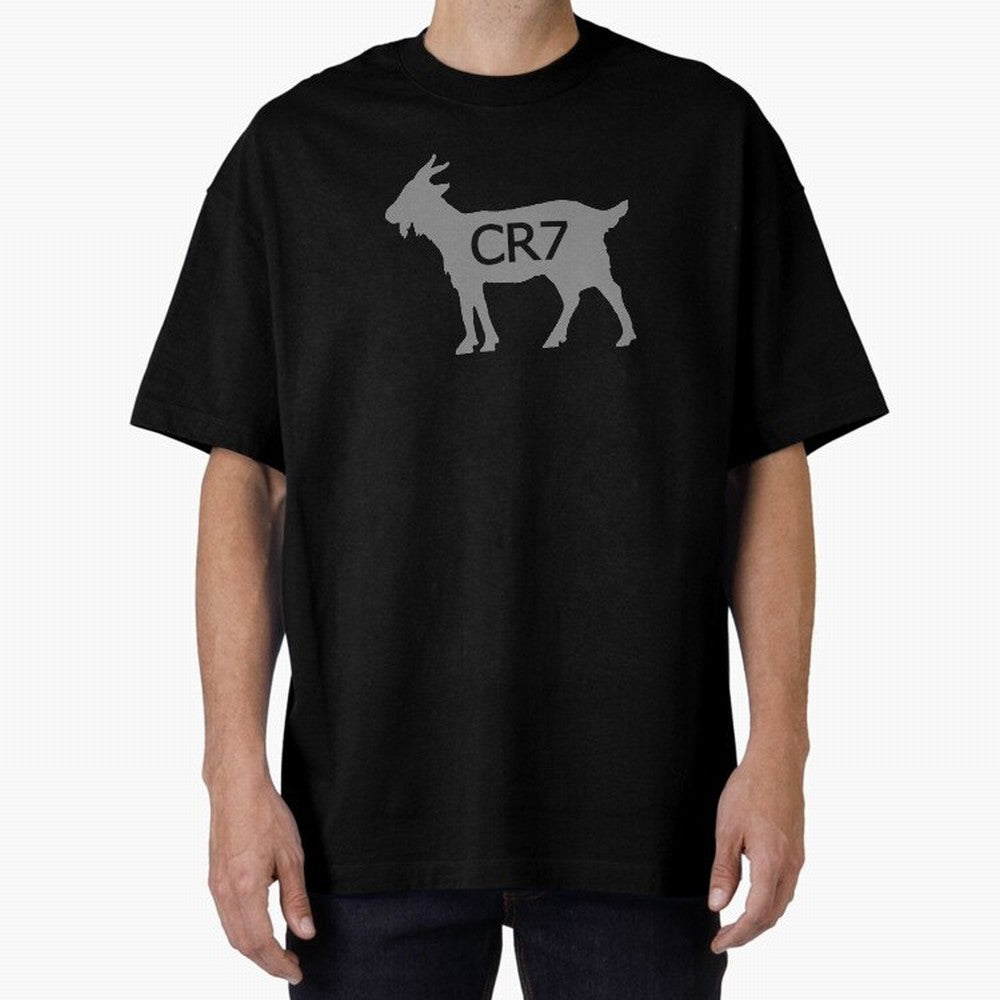 CR7 GOAT Grey 2 Oversized T-Shirt Feel International Energy from the FIFA World Cup 2026 Journey through CR7 and Messi Highlights, Germany Pride, Fan Favorite Moments, National Team Passion, Big Match Drama and Soccer History; Made for Collectors