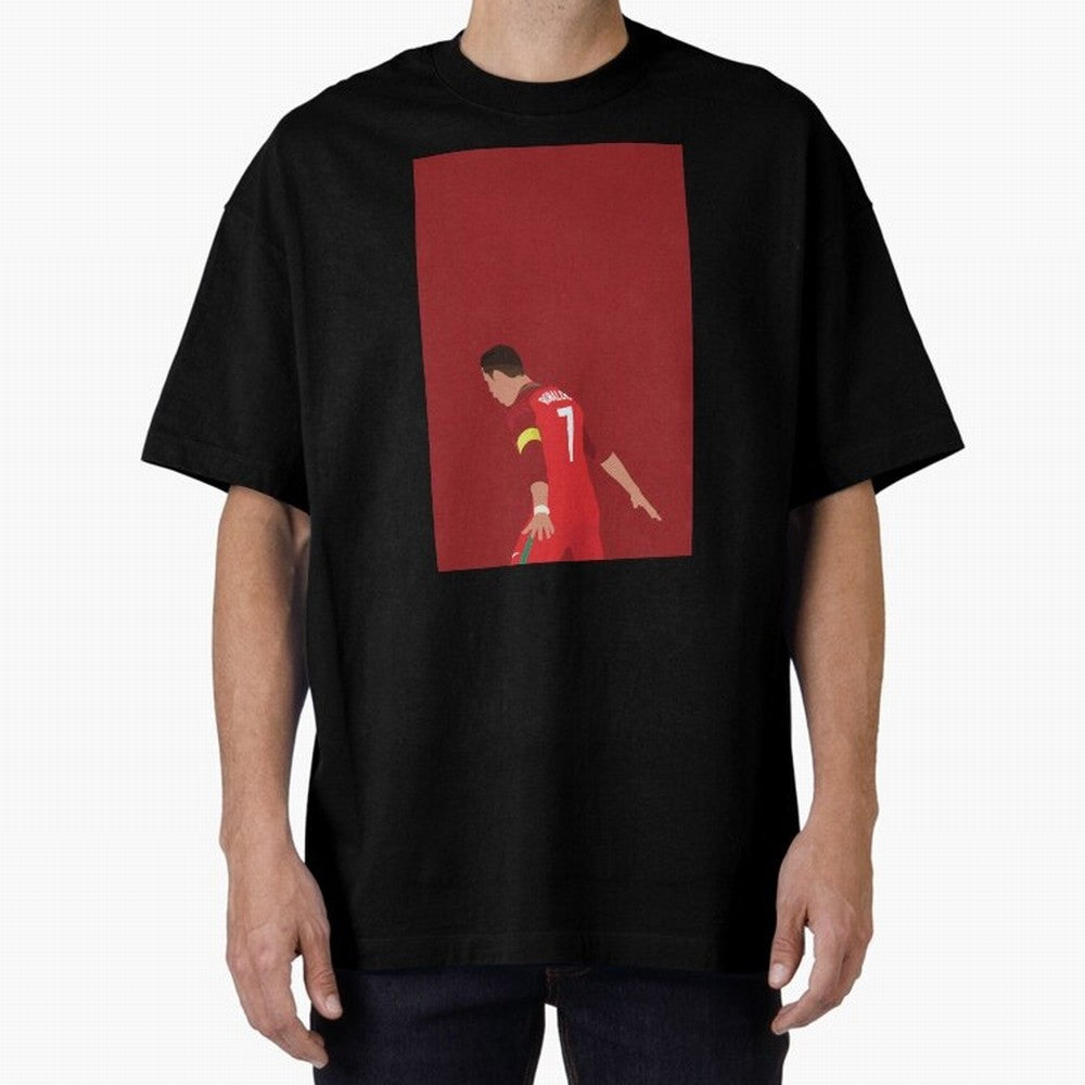 CR7 Oversized T-Shirt Feel the Trophy Chase of Global Football Passion for FIFA World Cup 2026 USA Canada Mexico, Driven by Messi, Neymar and Mbappe, France and Portugal, Goal Celebration Energy, Supporter Heritage, Football Icons and Worldwide
