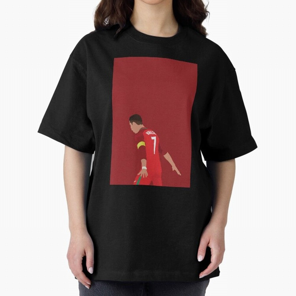 CR7 Oversized T-Shirt Feel the Trophy Chase of Global Football Passion for FIFA World Cup 2026 USA Canada Mexico, Driven by Messi, Neymar and Mbappe, France and Portugal, Goal Celebration Energy, Supporter Heritage, Football Icons and Worldwide