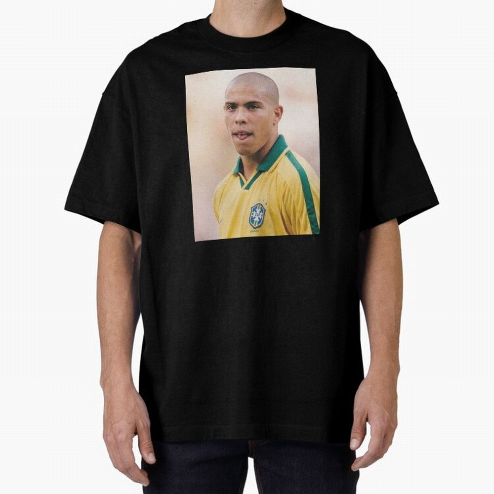 Art Ronaldo Luis Nazario de Lima Oversized T-Shirt Show Your Love for Match Day Hype around FIFA World Cup 2026, Haaland and Mbappe, Spain and Netherlands, Soccer Culture, Superstar Moments, National Team Dreams and Competitive Fire; Ideal for