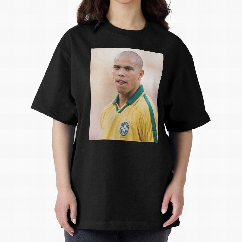 Art Ronaldo Luis Nazario de Lima Oversized T-Shirt Show Your Love for Match Day Hype around FIFA World Cup 2026, Haaland and Mbappe, Spain and Netherlands, Soccer Culture, Superstar Moments, National Team Dreams and Competitive Fire; Ideal for