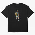 Cristiano Ronaldo CR7 Game Time Pixel Artwork Futbol Soccer Oversized T-Shirt Relive Legendary Nights from FIFA World Cup 2026 USA Canada Mexico for Fans of Neymar and Argentina, France and Brazil, Bringing Sports Nostalgia, International