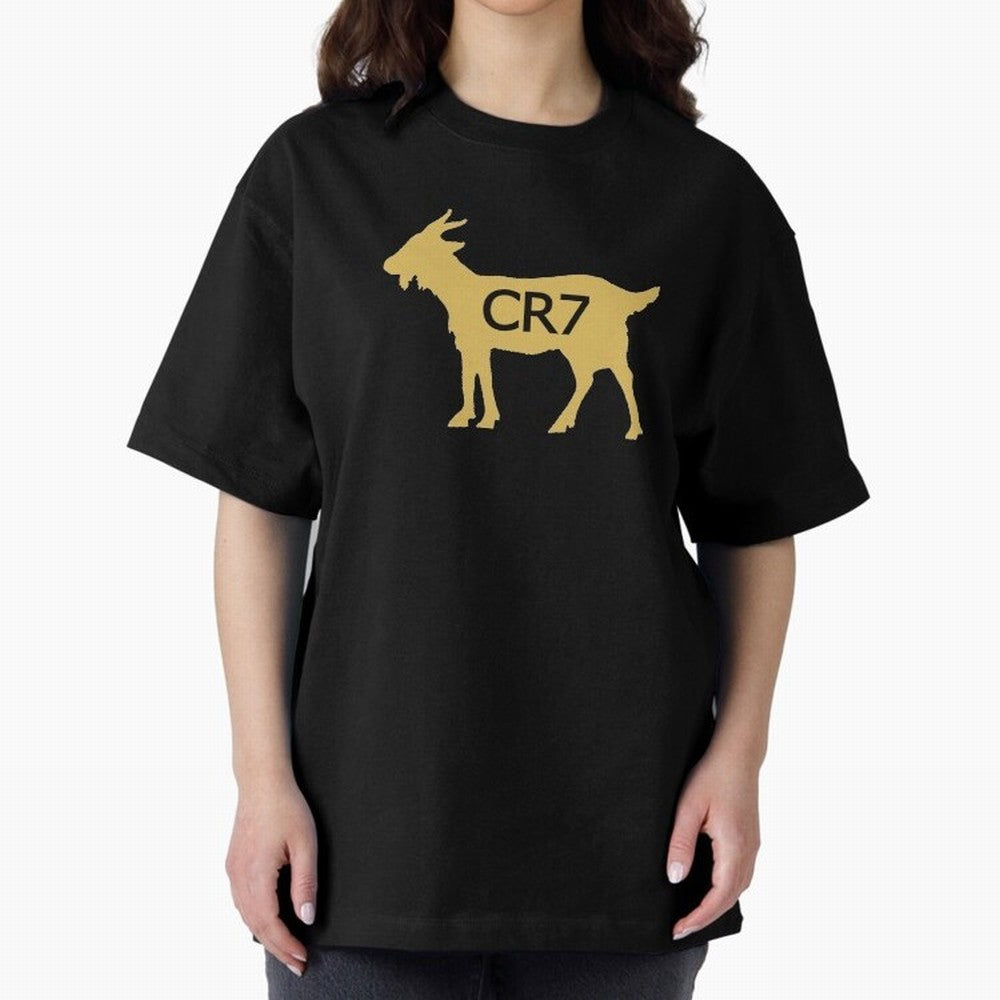 CR7 GOAT Gold Oversized T-Shirt Follow the Final Road of FIFA World Cup 2026 Spirit, Built around Argentina, France and Brazil, Mbappe, Stadium Memories, Football Loyalty, International Chants and Championship Tradition; Ideal for Fans Who Follow