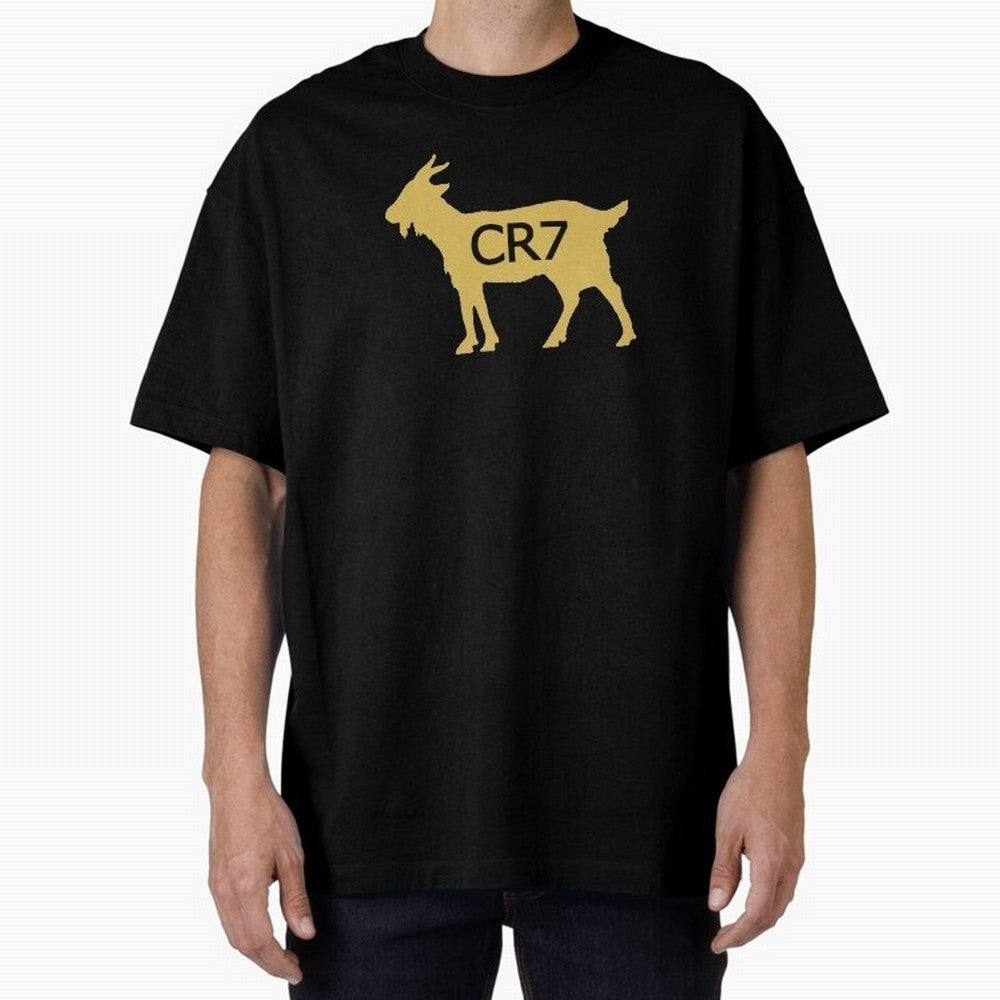 CR7 GOAT Gold Oversized T-Shirt Follow the Final Road of FIFA World Cup 2026 Spirit, Built around Argentina, France and Brazil, Mbappe, Stadium Memories, Football Loyalty, International Chants and Championship Tradition; Ideal for Fans Who Follow
