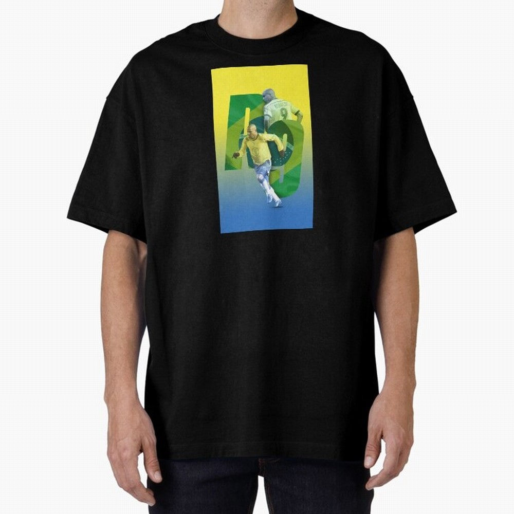 Ronaldo Luis Nazario de Lima Illustration Oversized T-Shirt Celebrate Soccer Greatness during the FIFA World Cup 2026 USA Canada Mexico Journey through Cristiano Ronaldo, Haaland and CR7 Highlights, Portugal, Spain and Germany Pride, Football