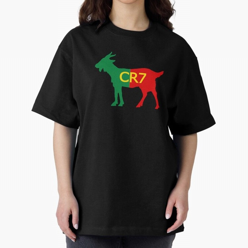 CR7 GOAT Tuga 2 Oversized T-Shirt Celebrate Football Dreams Across Match Day Hype around FIFA World Cup 2026 USA Canada Mexico, Messi, CR7 and Mbappe, Argentina and Brazil, Tournament Hype, Historic Matchups, Family Viewing Parties and Global