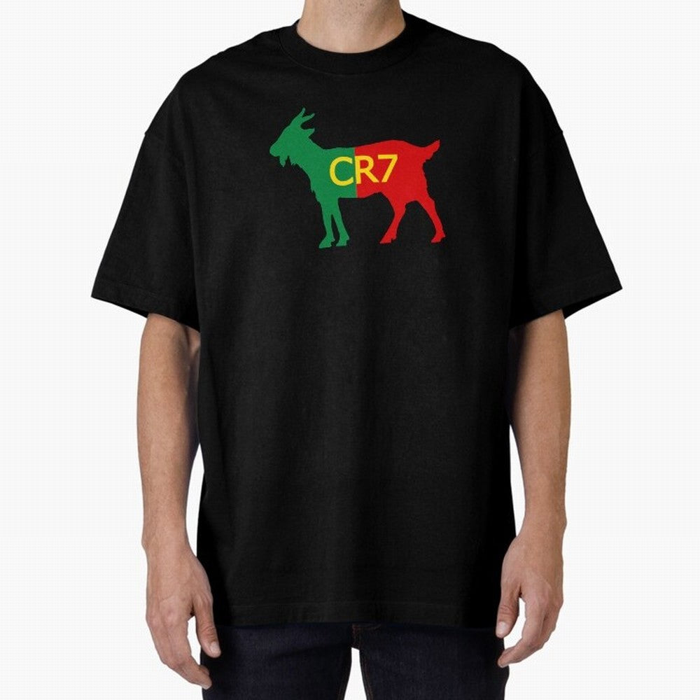 CR7 GOAT Tuga 2 Oversized T-Shirt Celebrate Football Dreams Across Match Day Hype around FIFA World Cup 2026 USA Canada Mexico, Messi, CR7 and Mbappe, Argentina and Brazil, Tournament Hype, Historic Matchups, Family Viewing Parties and Global