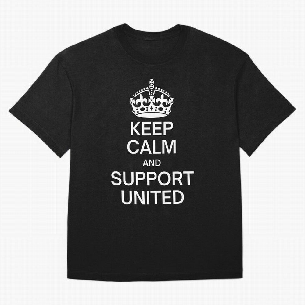 Keep Calm and Support United Oversized T-Shirt Show Your Love for FIFA World Cup 2026 USA Canada Mexico Spirit, Highlighting France and Portugal, Mbappe, Championship Spirit, Famous Goals, Roaring Crowds and International Football Unity; Perfect