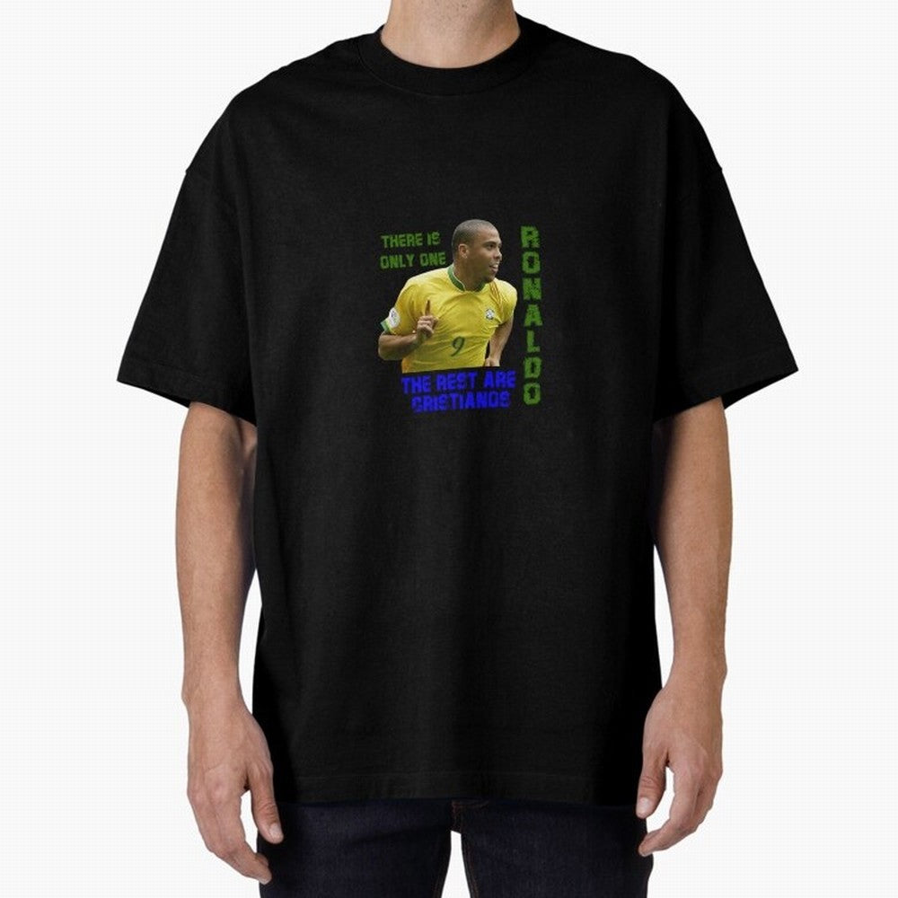 There is only one Ronaldo, the rest are Cristianos - Ronaldo Football Meme Oversized T-Shirt Carry National Pride through FIFA World Cup 2026 USA Canada Mexico for Fans of Messi, CR7 and Mbappe and France and Portugal, Bringing Champion Mindset,