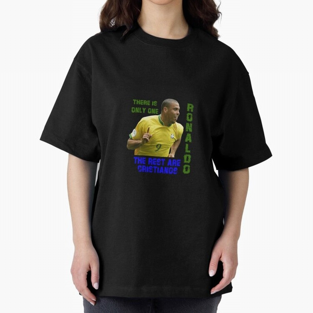 There is only one Ronaldo, the rest are Cristianos - Ronaldo Football Meme Oversized T-Shirt Carry National Pride through FIFA World Cup 2026 USA Canada Mexico for Fans of Messi, CR7 and Mbappe and France and Portugal, Bringing Champion Mindset,