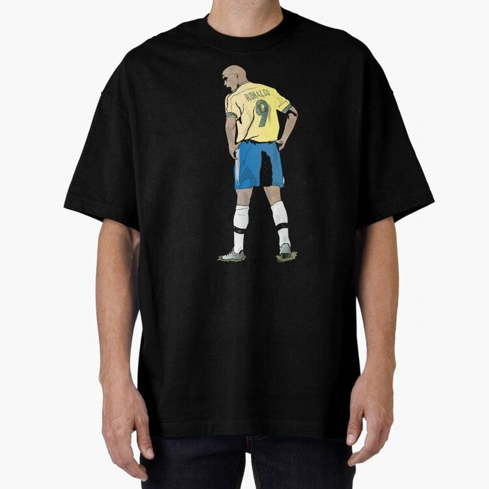 RONALDO NAZARIO 9 Oversized T-Shirt Feel International Energy from FIFA World Cup 2026 Centered on CR7, Argentina Energy, Stadium Memories, Football Loyalty, International Chants and Championship Tradition; Great for Watch Parties, Sports Bars,