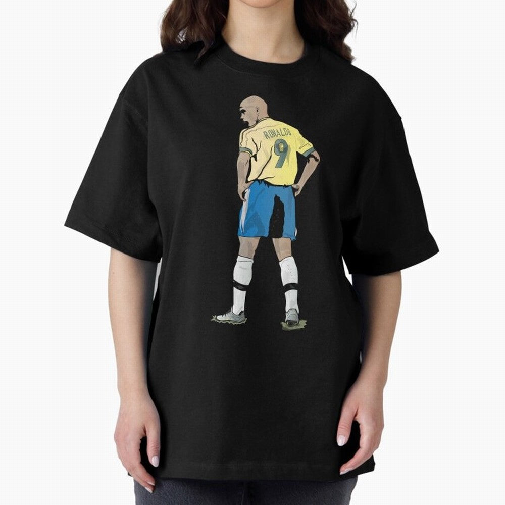 RONALDO NAZARIO 9 Oversized T-Shirt Feel International Energy from FIFA World Cup 2026 Centered on CR7, Argentina Energy, Stadium Memories, Football Loyalty, International Chants and Championship Tradition; Great for Watch Parties, Sports Bars,