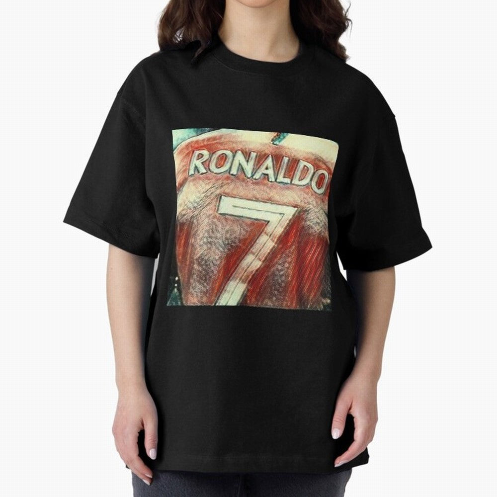 CR7 Oversized T-Shirt Bring Bold Fan Energy to Global Football Passion for FIFA World Cup 2026 USA Canada Mexico, Featuring Messi, CR7 and Mbappe, Argentina, France and Brazil, Football Festival Excitement, Trophy Ambitions, Country Rivalries and
