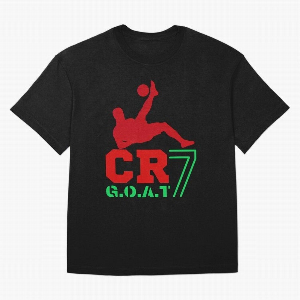 CR7 G.O.A.T Oversized T-Shirt Live the Energy of FIFA World Cup 2026 Spirit, with France, Messi and Cristiano Ronaldo, Football Passion, Legendary Performances, Festival Vibes and Supporter Community; Ideal for Fans Who Follow Messi, Cristiano