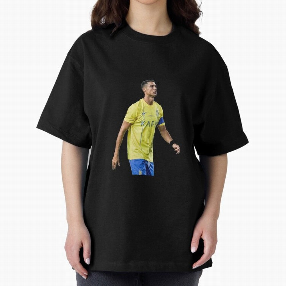 Ronaldo Al Nassar Oversized T-Shirt Stand Out with Spirit from FIFA World Cup 2026 USA Canada Mexico Driven by Cristiano Ronaldo, Haaland and CR7, Brazil Energy, Football History, Final Match Energy, Crowd Noise and Once in a Lifetime Moments;