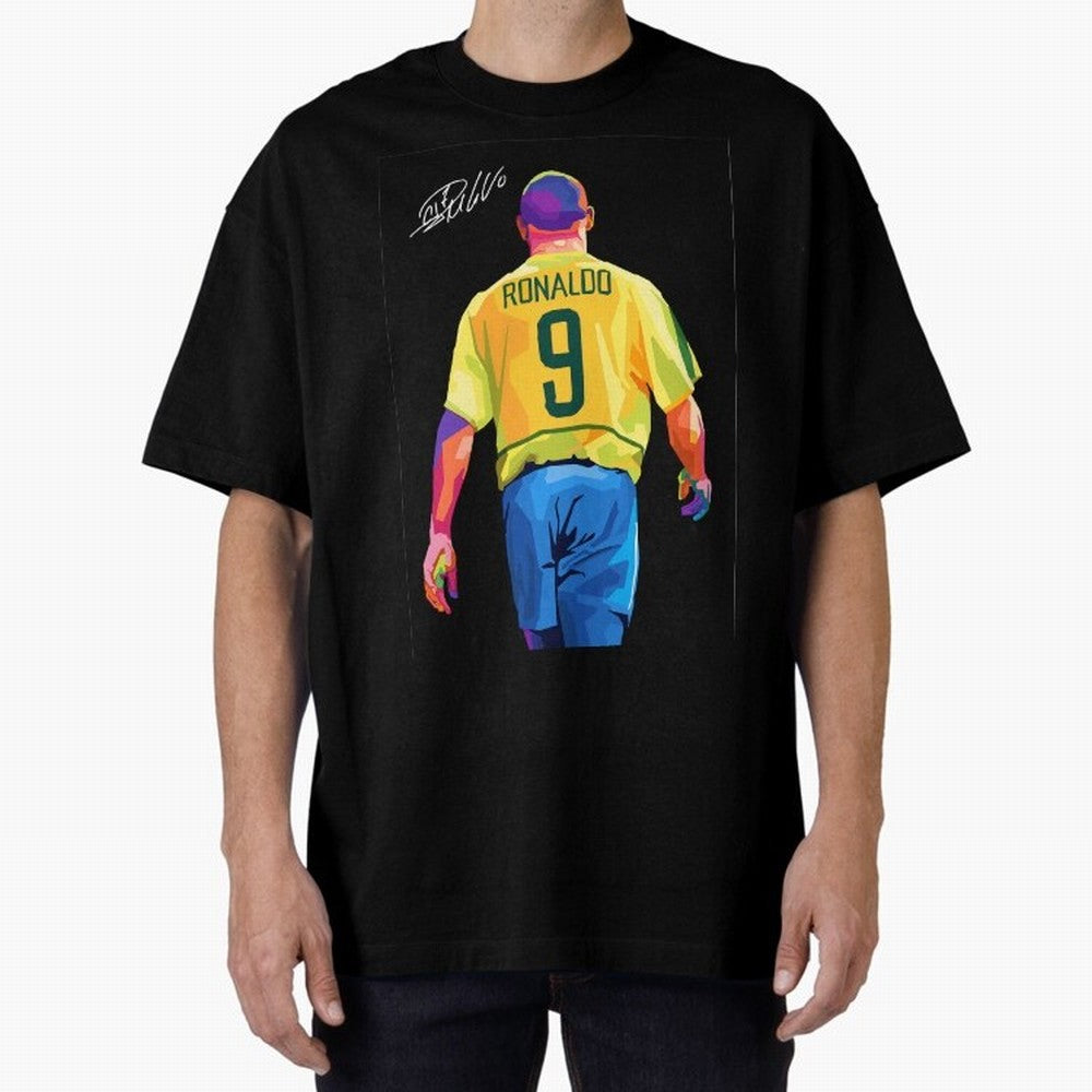 Ronaldo Nazario Oversized T-Shirt Celebrate Soccer Greatness during FIFA World Cup 2026 Spirit, Made for Germany, Cristiano Ronaldo, Supporter Pride, Iconic Celebrations, Legendary Names and Global Match Day Energy; Great for Watch Parties, Sports