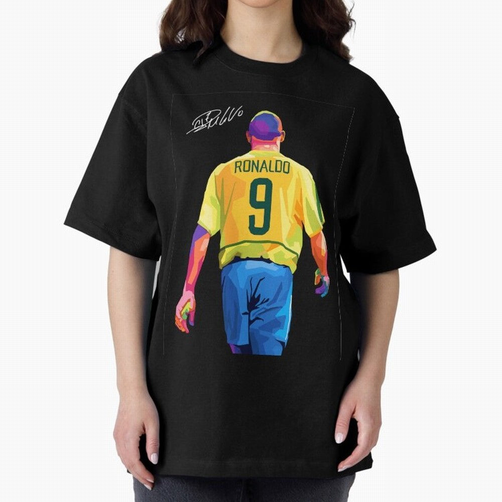 Ronaldo Nazario Oversized T-Shirt Celebrate Soccer Greatness during FIFA World Cup 2026 Spirit, Made for Germany, Cristiano Ronaldo, Supporter Pride, Iconic Celebrations, Legendary Names and Global Match Day Energy; Great for Watch Parties, Sports