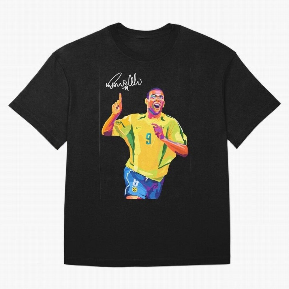 Ronaldo Nazario Pop Art Oversized T-Shirt Celebrate Golden Goal Energy in Match Day Hype around FIFA World Cup 2026, CR7, Argentina and Brazil, Worldwide Fan Energy, Dramatic Goals, Stadium Lights and Championship Celebrations; Ideal for Football
