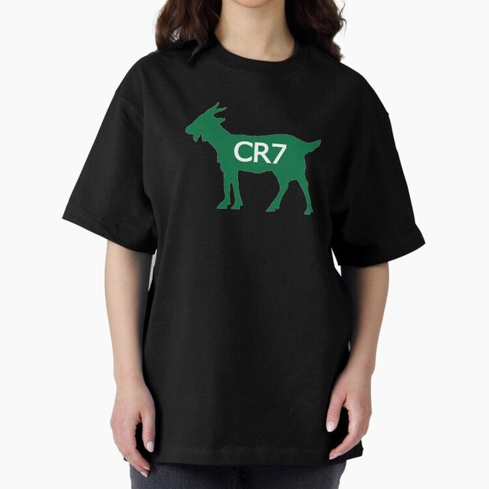 CR7 GOAT Saudi Arabia Oversized T-Shirt Support Your Favorite Stars during FIFA World Cup 2026 for Fans of CR7 and Messi and England, France and Netherlands, Bringing Soccer Culture, Superstar Moments, National Team Dreams and Competitive Fire;
