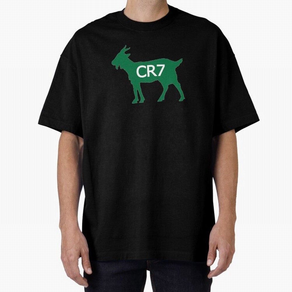 CR7 GOAT Saudi Arabia Oversized T-Shirt Support Your Favorite Stars during FIFA World Cup 2026 for Fans of CR7 and Messi and England, France and Netherlands, Bringing Soccer Culture, Superstar Moments, National Team Dreams and Competitive Fire;