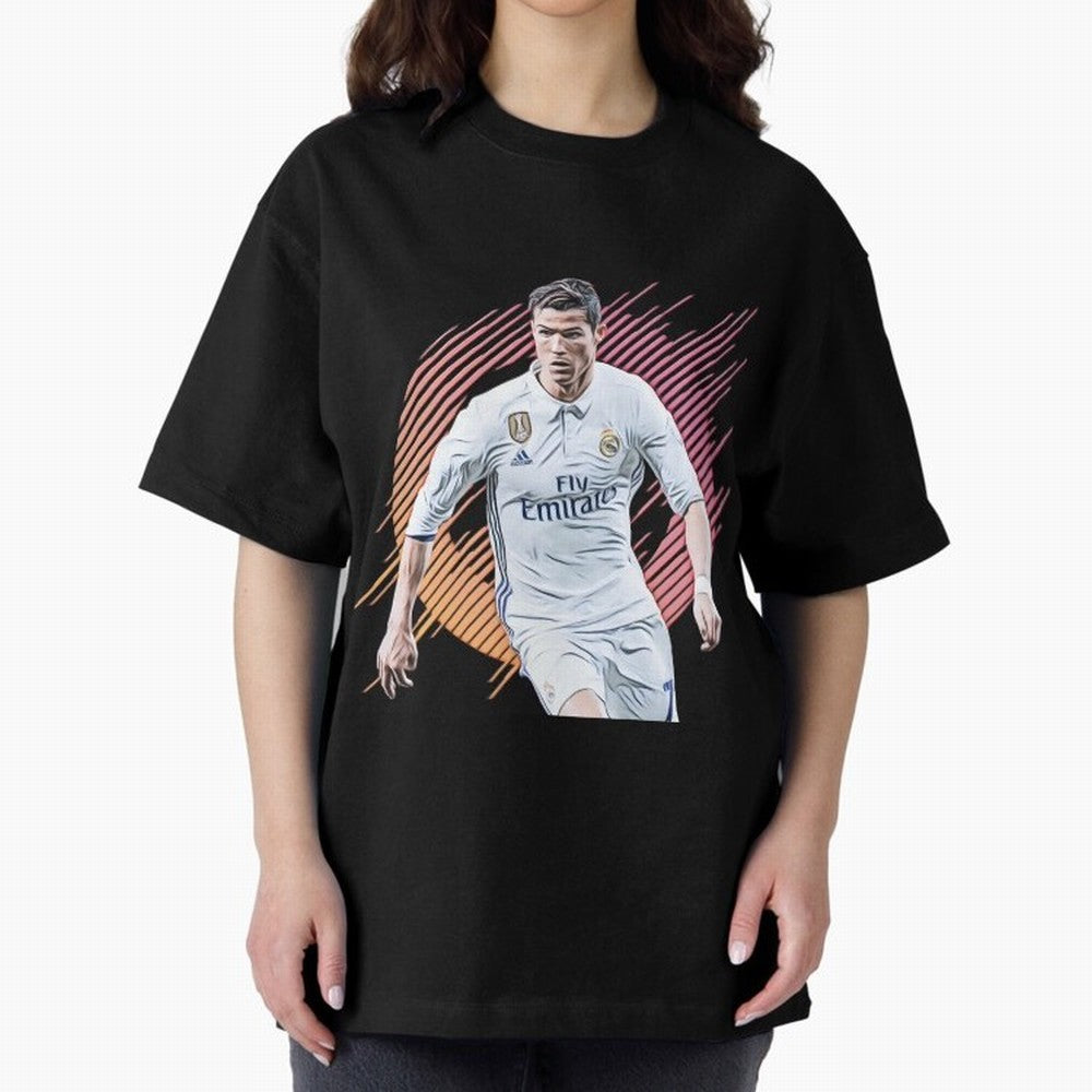 ronaldo christiano Oversized T-Shirt Unlock FIFA World Cup 2026 for Fans of Mbappe and Neymar and England, France and Netherlands, Bringing Retro Football Energy, Iconic Rivalries, Trophy Chase Drama and Stadium Atmosphere; Made for Collectors Who
