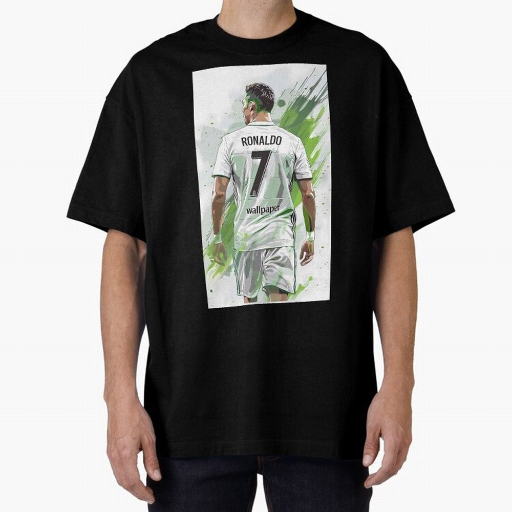 Ronaldo Oversized T-Shirt Feel International Energy from Global Football Passion for FIFA World Cup 2026, Inspired by Neymar, Haaland and Cristiano Ronaldo, France and Portugal, Fan Favorite Moments, National Team Passion, Big Match Drama and