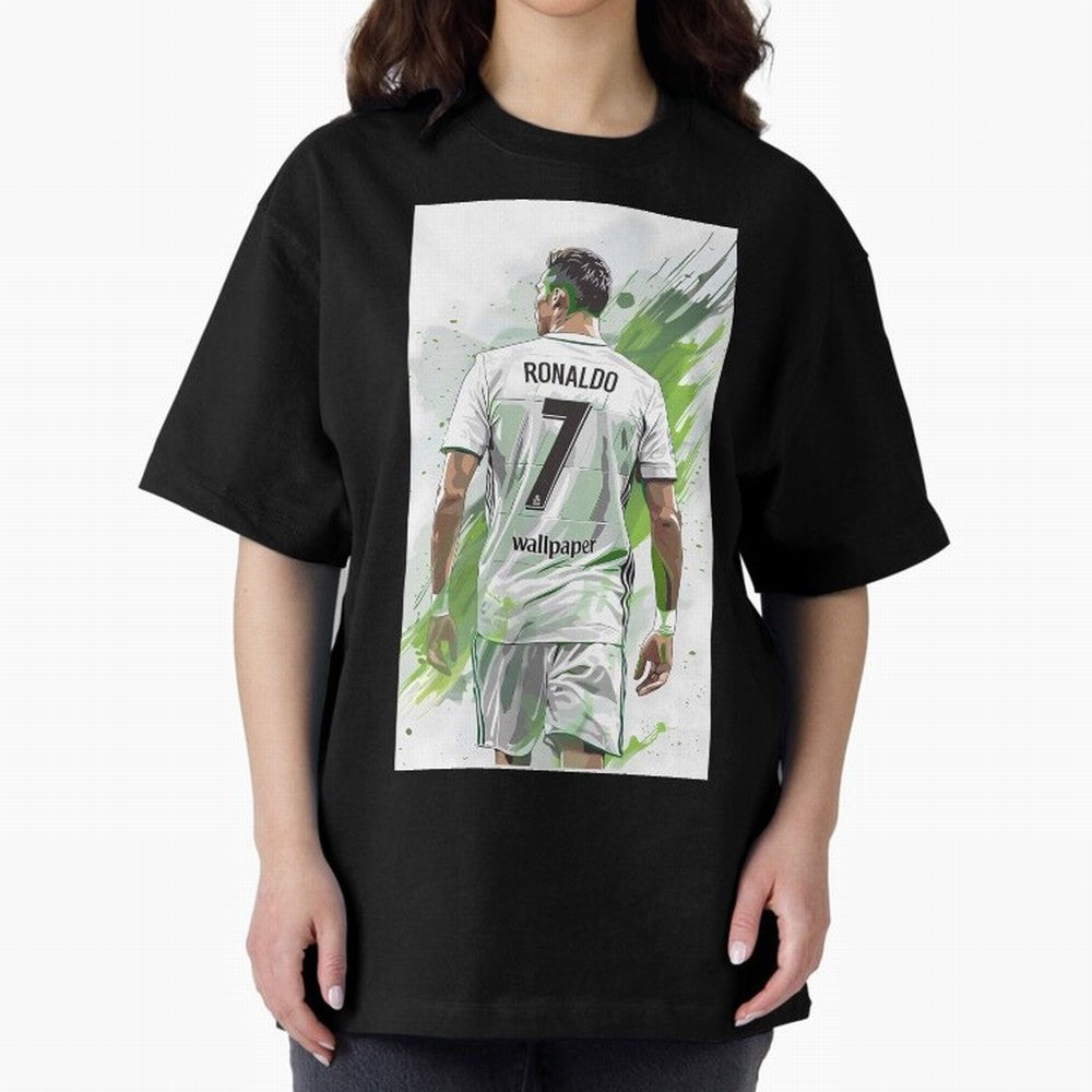 Ronaldo Oversized T-Shirt Feel International Energy from Global Football Passion for FIFA World Cup 2026, Inspired by Neymar, Haaland and Cristiano Ronaldo, France and Portugal, Fan Favorite Moments, National Team Passion, Big Match Drama and