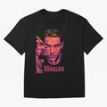 Cristiano Ronaldo Glow in the Dark Oversized T-Shirt Bring a Vintage Feel to the FIFA World Cup 2026 Journey through Mbappe and Neymar Highlights, France Pride, Championship Spirit, Famous Goals, Roaring Crowds and International Football Unity;