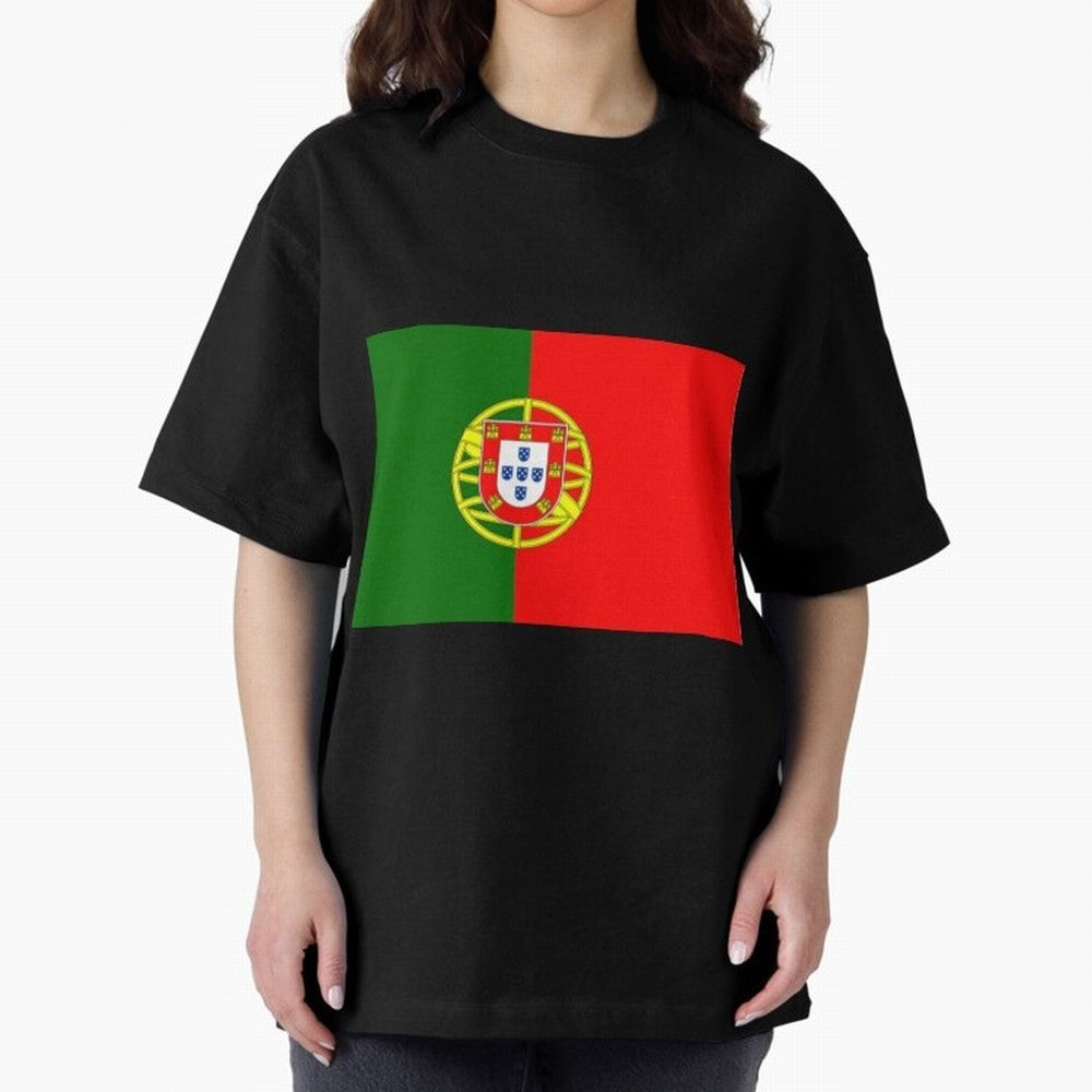 Viva Portugal Oversized T-Shirt Bring Stadium Energy to Global Football Passion for FIFA World Cup 2026, Connected to Messi and Cristiano Ronaldo, Brazil, Football Festival Excitement, Trophy Ambitions, Country Rivalries and Star Player Buzz; Made