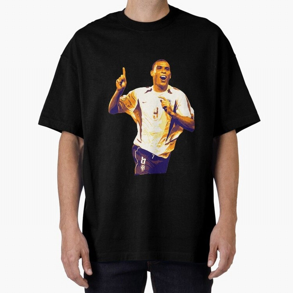 Ronaldo Naz¨¢rio brazil team Oversized T-Shirt Experience the Global Stage of Global Football Passion for FIFA World Cup 2026 USA Canada Mexico, Capturing Mbappe, Germany, Championship Spirit, Famous Goals, Roaring Crowds and International Football