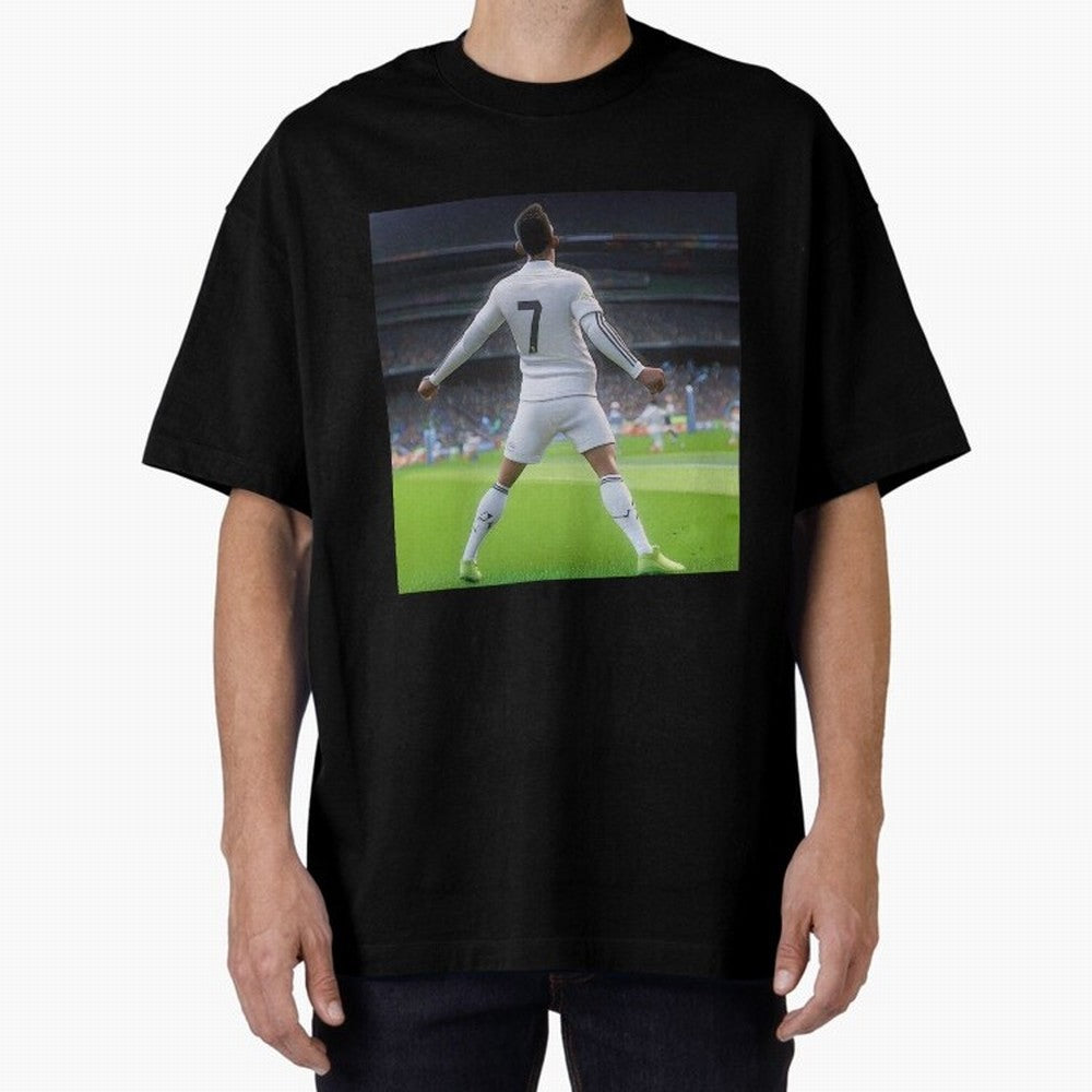 Ronaldo caricature Oversized T-Shirt Refresh FIFA World Cup 2026 Spirit, with Portugal, Messi, Game Day Rituals, Football Legends, Country Pride and the Road to the Final; Perfect for Fans, Collectors, Family Gatherings, Watch Parties and Every