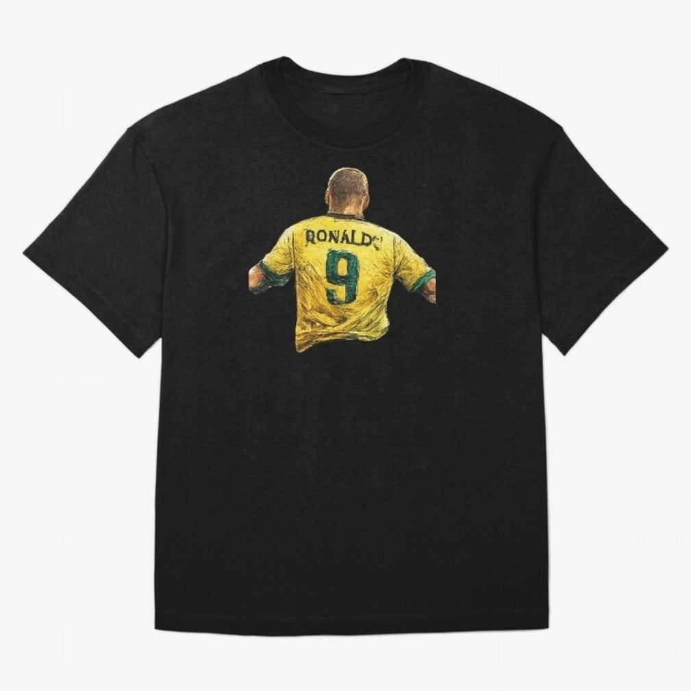 Brazilian Football Legend No.9 Vintage Streetwear Design Oversized T-Shirt Celebrate Classic Football Spirit in Match Day Hype around FIFA World Cup 2026, Neymar, Haaland and Cristiano Ronaldo, Brazil, Portugal and Argentina, Worldwide Fan Energy,