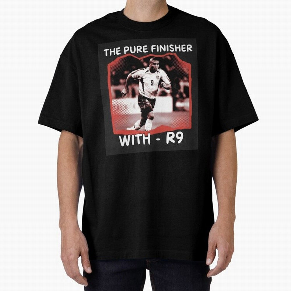 Ronaldo R9 The Pure Finisher Vintage Oversized T-Shirt Bring International Match Energy to FIFA World Cup 2026 Group Stage for Fans of Neymar and Netherlands, Bringing Championship Spirit, Famous Goals, Roaring Crowds and International Football