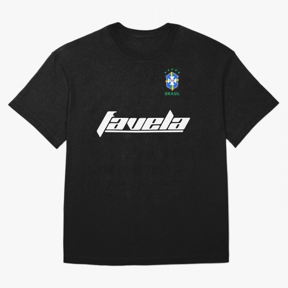 Brasil CBF WorldCup Favela Oversized T-Shirt Unlock Global Football Passion for FIFA World Cup 2026 USA Canada Mexico, Driven by Cristiano Ronaldo, Portugal, Spain and Germany, Football Festival Excitement, Trophy Ambitions, Country Rivalries and