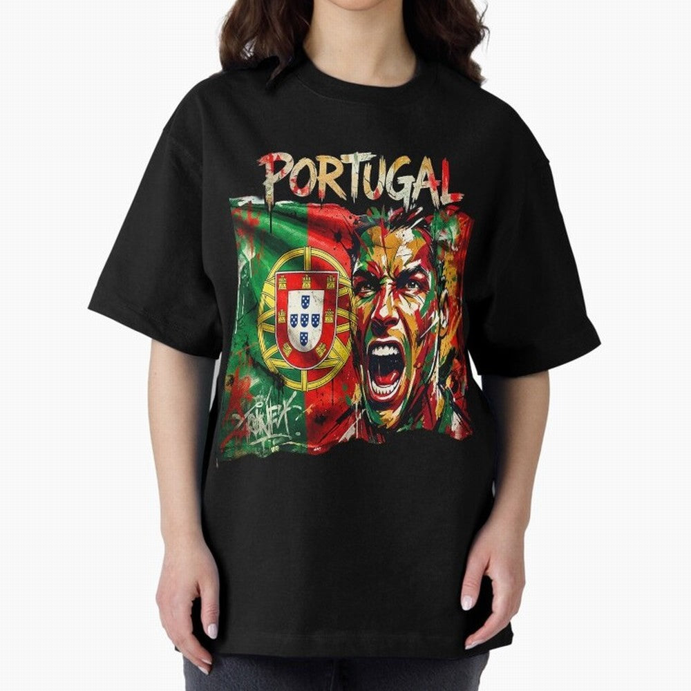 PORTUGAL FOOTBALL TEAM Oversized T-Shirt Bring Match Day Fire to FIFA World Cup 2026 USA Canada Mexico with Cristiano Ronaldo, Haaland and CR7, France and Portugal Energy, Classic Soccer Heritage, Championship Pressure, Fan Loyalty and