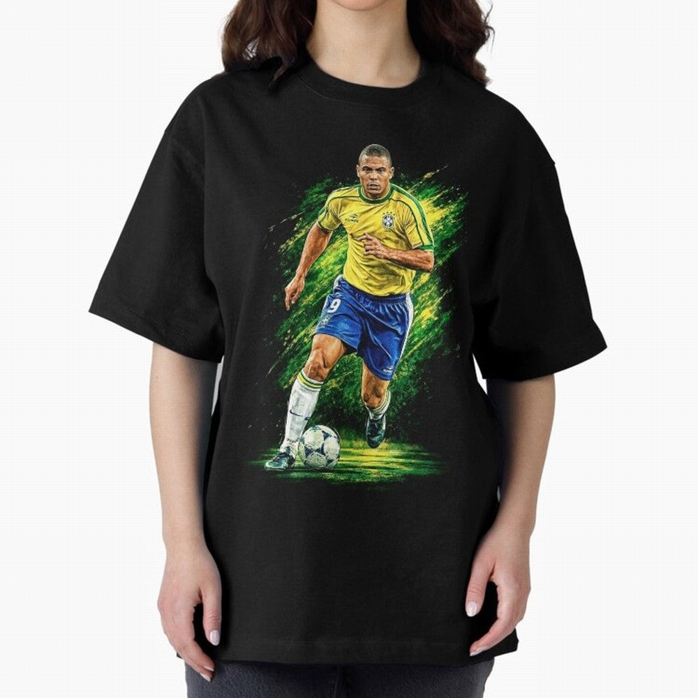 R9 Ronaldo Football Legend Oversized T-Shirt Carry the Dream of the FIFA World Cup 2026 USA Canada Mexico Journey through Cristiano Ronaldo Highlights, Spain Pride, Stadium Chants, National Pride, Trophy Dreams and Unforgettable Football Memories;