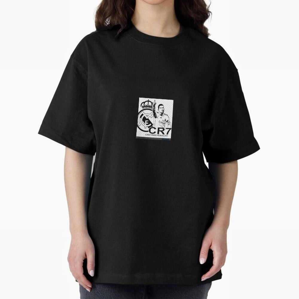 Ronaldo sticker Oversized T-Shirt Celebrate Classic Football Spirit in Global Football Passion for FIFA World Cup 2026 USA Canada Mexico, Centered on Messi, Neymar and Mbappe, Portugal, Spain and Germany, Championship Spirit, Famous Goals, Roaring