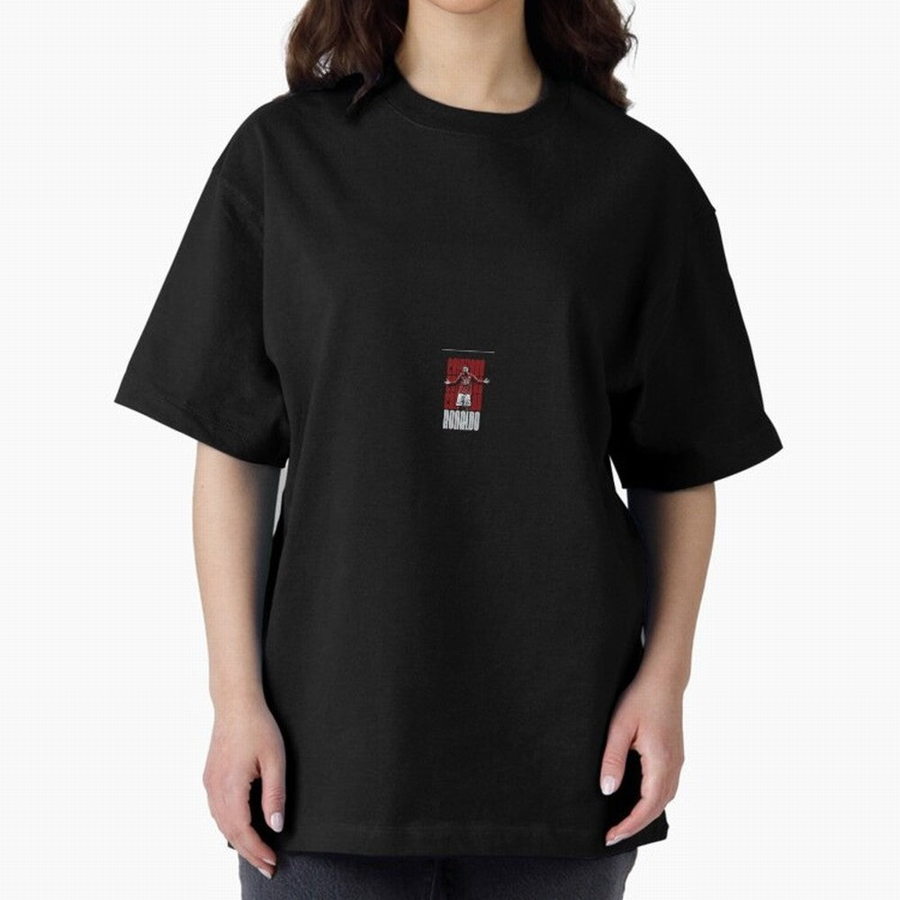 Ronaldo sticker Oversized T-Shirt Bring International Match Energy to FIFA World Cup 2026 Group Stage Spirit, Connected to Netherlands, Messi and Cristiano Ronaldo, Worldwide Fan Energy, Dramatic Goals, Stadium Lights and Championship Celebrations;