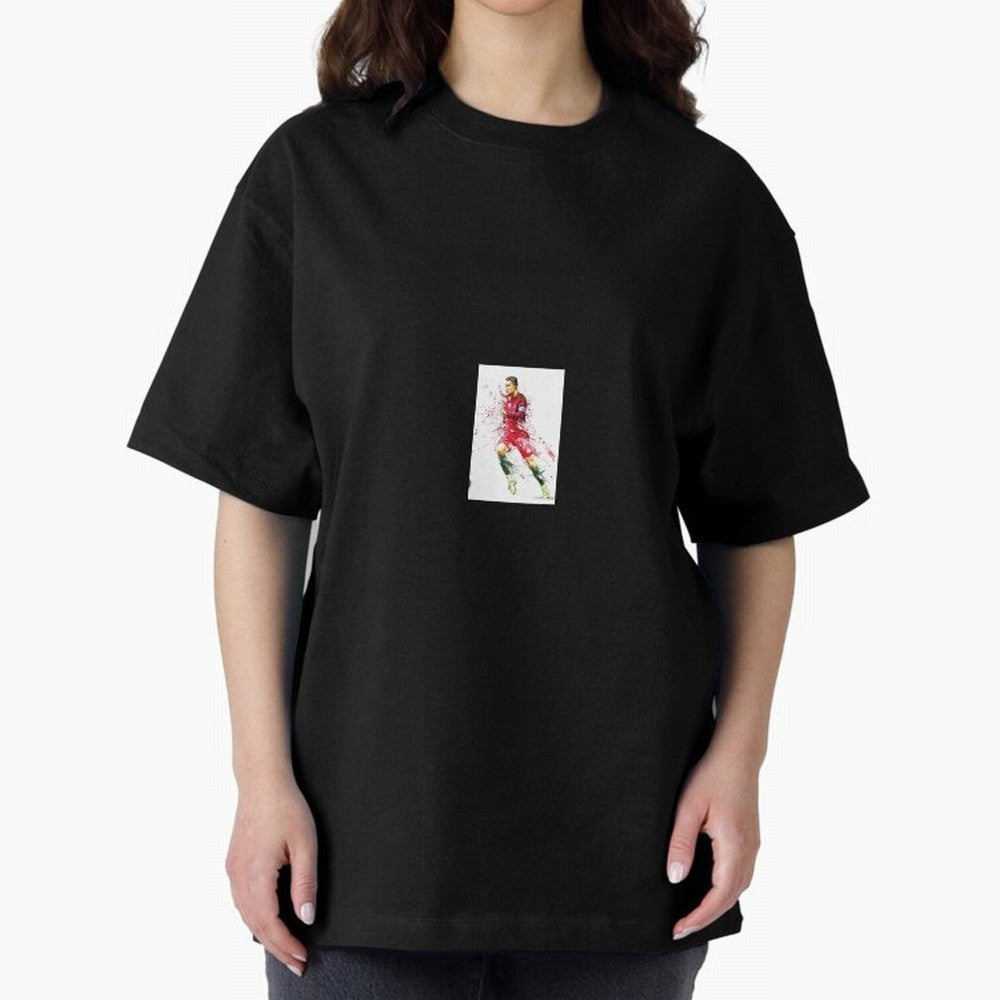 Ronaldo sticker Oversized T-Shirt Celebrate the Magic of Match Day Hype around FIFA World Cup 2026 USA Canada Mexico, Neymar, Haaland and Cristiano Ronaldo, England and Germany, Tournament Hype, Historic Matchups, Family Viewing Parties and Global
