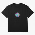 Soccer ball holographic sticker Oversized T-Shirt Join Supporters Worldwide for FIFA World Cup 2026 USA Canada Mexico with Cristiano Ronaldo, England and Germany Energy, Global Supporter Spirit, Legendary Goals, National Colors and Tournament
