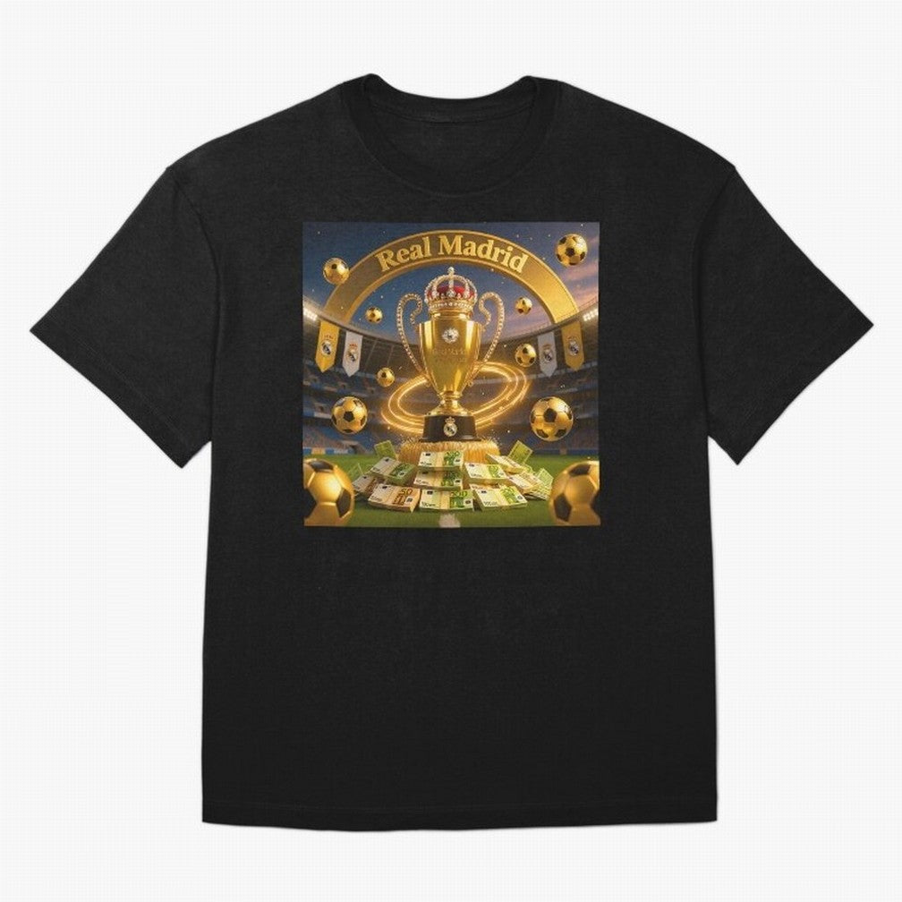 The Wealth of Real Madrid Oversized T-Shirt Follow Global Football Passion for FIFA World Cup 2026, Featuring Messi, Neymar and Mbappe, Brazil, Portugal and Argentina, Football Passion, Legendary Performances, Festival Vibes and Supporter