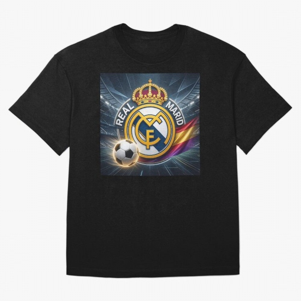 Real Madrid's ball Oversized T-Shirt Bring FIFA World Cup 2026 for Fans of Mbappe and Neymar and Spain, Bringing Tournament Hype, Historic Matchups, Family Viewing Parties and Global Sports Pride; Ideal for Passionate Fans Who Love Underdog